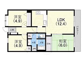 ジークレフ上甲子園  ｜ 兵庫県西宮市上甲子園４丁目（賃貸マンション3LDK・3階・73.21㎡） その2