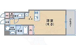 DAIWA　RESIDENCE　ＦＵＤＡＮＯＴＳＵＪＩ 6階ワンルームの間取り