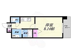 Grande甲子園口 3階1Kの間取り