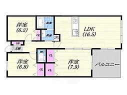 デセンテ甲子園口 3階/-