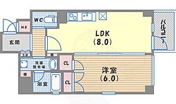 コンフォートエビス 1LDKの間取図画像