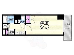 ラ・セーヌ西宮 1Kの間取図画像