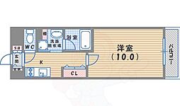 COMFORIA西宮 1Kの間取図画像