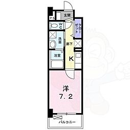 ミルト熊野 1Kの間取図画像