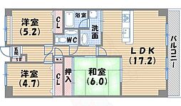 サンテ東甲子園 3LDKの間取図画像