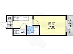 H・アーシュ 1Kの間取図画像