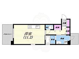 甲子園口マンション雅園荘 ワンルームの間取図画像