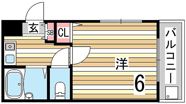 ルミエールUOZAKI ｜兵庫県神戸市東灘区魚崎中町３丁目(賃貸マンション1K・2階・22.00㎡)の写真 その2