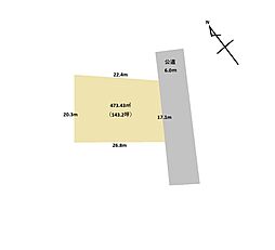 ちょっと歩くだけで、こんなにのどかな環境の土地