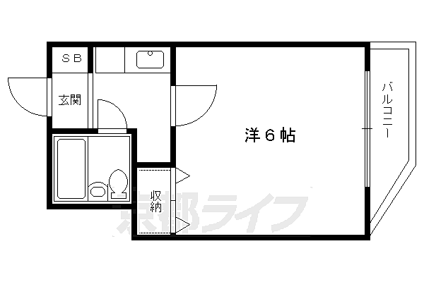 プラザクレバーI 202｜京都府京都市北区大宮中林町(賃貸マンション1K・2階・17.00㎡)の写真 その2