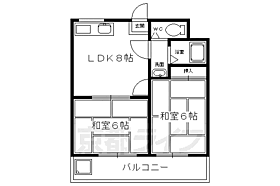 コーポ京洛 202 ｜ 京都府京都市左京区上高野畑町（賃貸アパート2LDK・2階・42.00㎡） その2