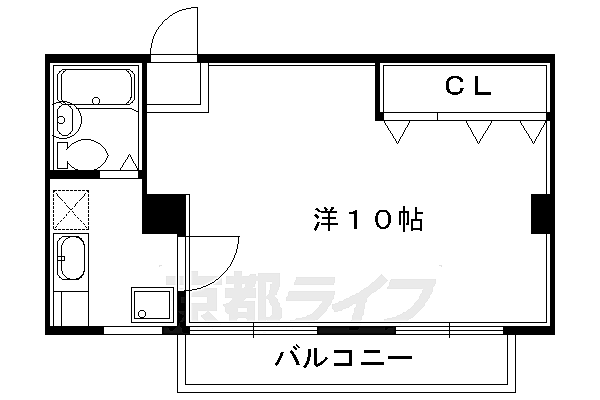 コンパートメント小太郎 204｜京都府京都市左京区一乗寺木ノ本町(賃貸マンション1K・2階・25.00㎡)の写真 その2