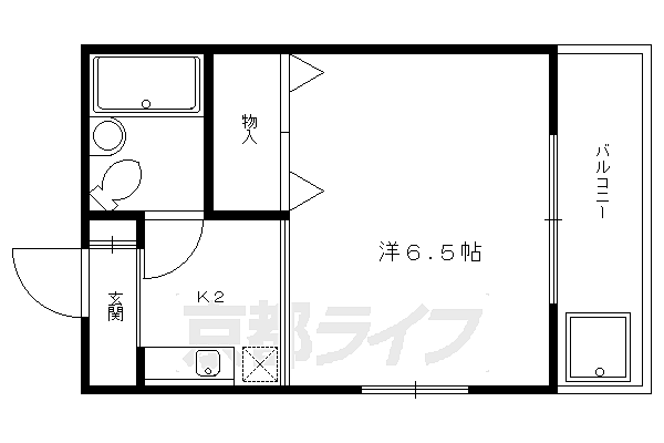 森マンションIII 302｜京都府京都市左京区田中大久保町(賃貸マンション1K・3階・19.19㎡)の写真 その2