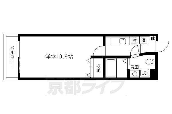 コモドニ軒茶屋 107｜京都府京都市左京区静市市原町(賃貸マンション1K・1階・30.72㎡)の写真 その2