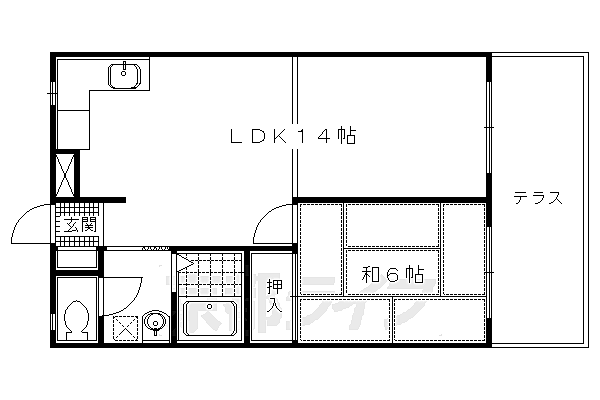 サードニックス宇田 101｜京都府京都市北区西賀茂山ノ森町(賃貸マンション1LDK・1階・43.74㎡)の写真 その2