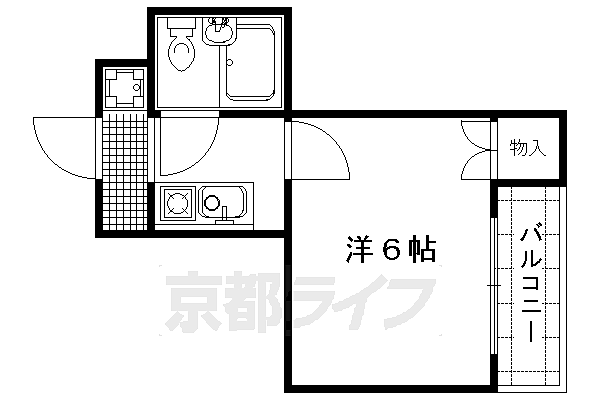 オルビス・ミソノ 202｜京都府京都市北区大宮南田尻町(賃貸マンション1K・2階・19.40㎡)の写真 その2