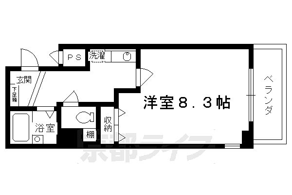 プレサンス京都二条城前 606｜京都府京都市中京区西ノ京職司町(賃貸マンション1K・5階・24.71㎡)の写真 その2