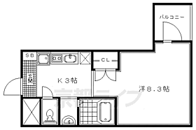 京都府京都市上京区西亀屋町（賃貸マンション1K・5階・25.34㎡） その2