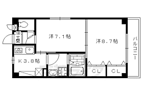 ウィステリア参番館 502 ｜ 京都府京都市左京区岩倉北池田町（賃貸マンション2K・4階・45.03㎡） その2