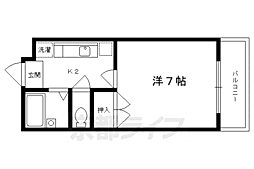 ハイツポポロ 1階1Kの間取り