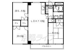 シルベーヌ北山 2階3LDKの間取り