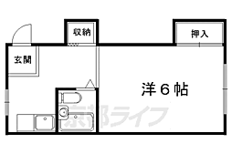 たつみ荘2 1階1Kの間取り