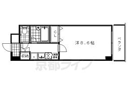 ドミトリィ御池 3階1Kの間取り