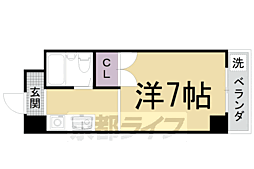 フラットフジタ 3階1Kの間取り