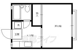 サンハイツ 1階1Kの間取り