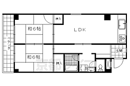 ロイヤルセンタービルコバヤシ 2階2LDKの間取り