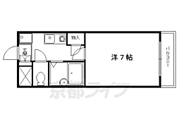 二条丸美ビル 4階1Kの間取り