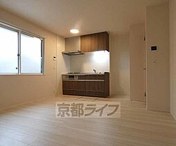 京福電気鉄道北野線 北野白梅町駅 徒歩2分の賃貸アパート 1階1LDKのリビング/ダイニング