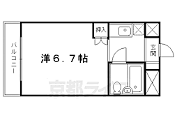 ヴィラリモージュ 3階1Kの間取り