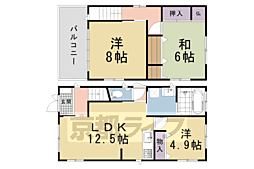 西賀茂角社町貸家 3LDKの間取り