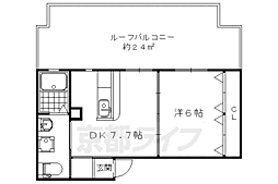 マルティ円町 4階1DKの間取り