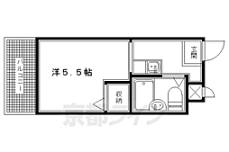 日の出ハイツ 1階1Kの間取り