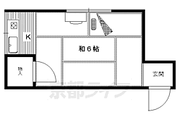 好川荘 2階1Kの間取り