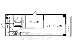 Ｇｒａｎｄ　Ｅ’ｔｅｒｎａ　京大正門前 4階1LDKの間取り