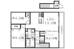 レジーナフォレスタ 2階3LDKの間取り