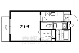 パル加茂川 2階1Kの間取り