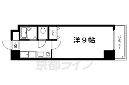 アマデウス麩屋町二條 2階1Kの間取り