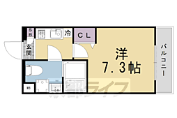 京都地下鉄東西線 二条駅 徒歩12分の賃貸マンション 5階1Kの間取り