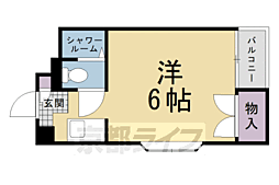 西賀茂ロイヤルリバーマンション 1Kの間取図画像