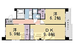 ilRosso堀川六角 2LDKの間取図画像