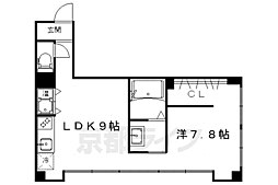 クラスタビル 1LDKの間取図画像