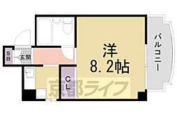 SAMSQUARE銀閣寺道 1Kの間取図画像