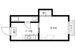 晃華ハイツ 1Kの間取図画像