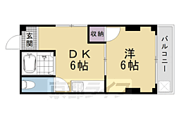 レジデンスSY 1DKの間取図画像