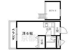 ボックス松ケ崎 1Kの間取図画像