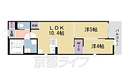 仁王門ビレッジ 2LDKの間取図画像